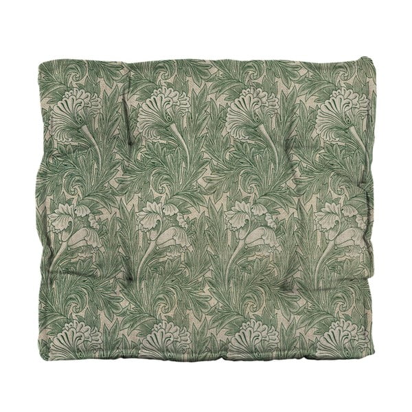 Žalia sėdynės pagalvėlė su linu Tierra Bella Green Flowers, 37 x 37 cm-image-2
