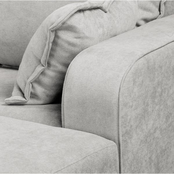 Šviesiai pilka kampinė sofa (dešinysis kampas) Beata - Ropez-image-1