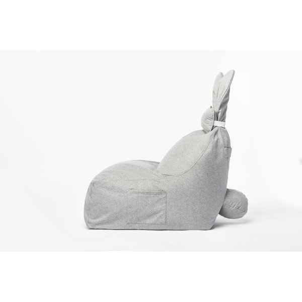 Šviesiai pilkas vaikiškas sėdmaišis The Brooklyn Kids Funny Bunny-image-2
