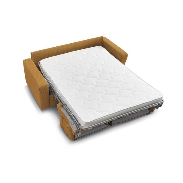 Iš kordinio velveto sulankstoma sofa garstyčių spalvos 195 cm Monaco – Bobochic Paris-image-4