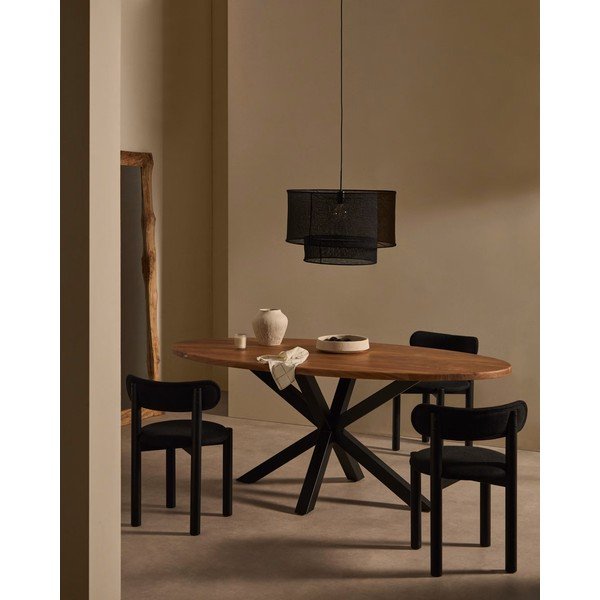 Juodos spalvos šviestuvo gaubtas ø 60 cm Mariela – Kave Home-image-2