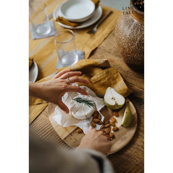 Iš lino servetėlės 2 vnt. Amber Bronze Stripes – Linen Tales-image-3