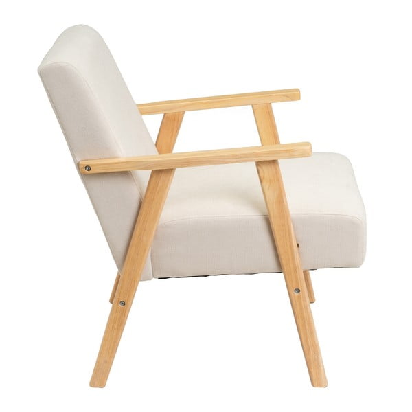 Baltos spalvos iš šenilinio audinio krėslas Vintage – Casa Selección-image-3