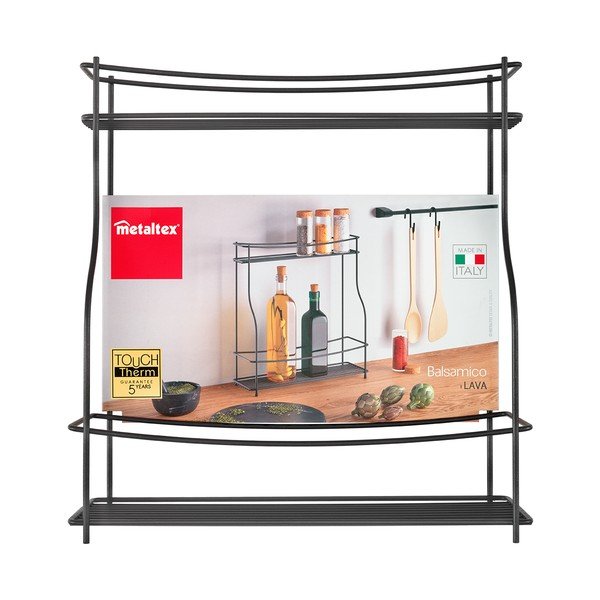 Juodas prieskonių indų organizatorius Balsamico Metaltex Balsamico Lava-image-3