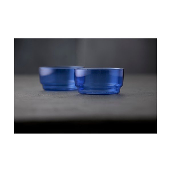 Mėlynos spalvos iš stiklo  maži dubenys 2 vnt. 500 ml Torino – Lyngby Glas-image-2