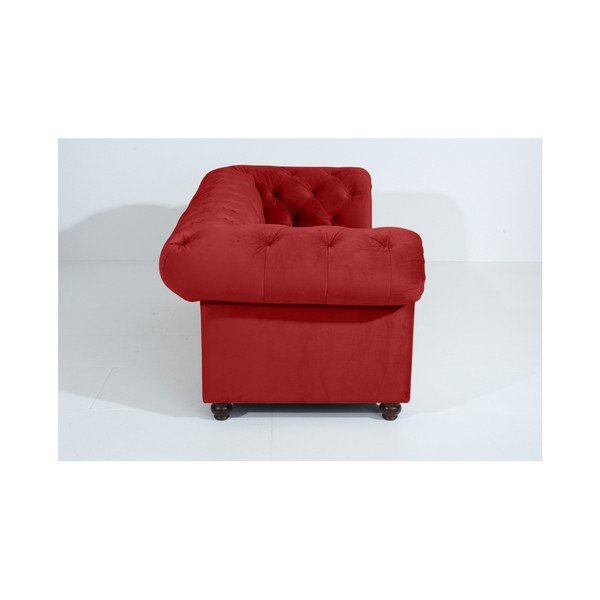 Plytų raudonos spalvos "Max Winzer Orleans Velvet" sofa, 216 cm-image-1