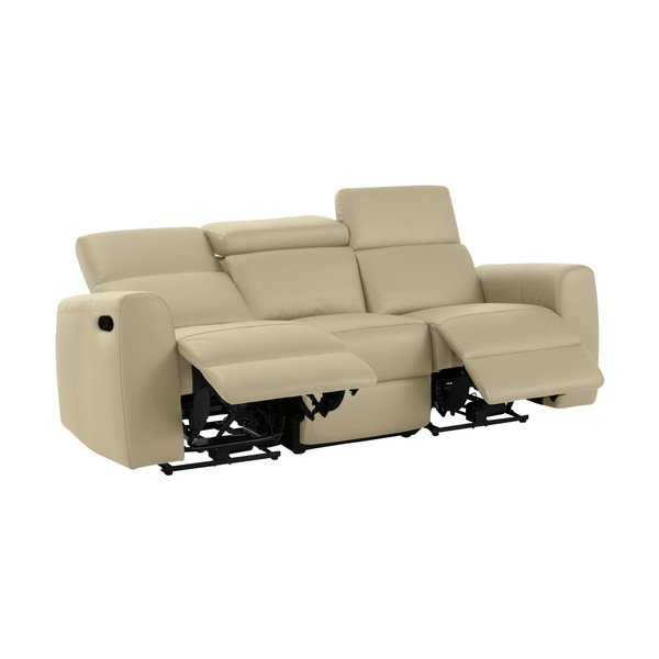Iš dirbtinės odos sofa baltos spalvos 216 cm Capena – Støraa-image-1