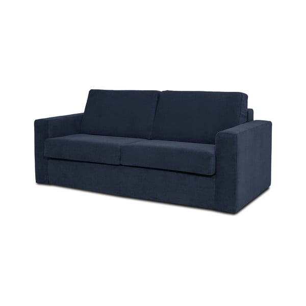 Tamsiai mėlyna aksominė sofa-lova Scandic Elbeko-image-2
