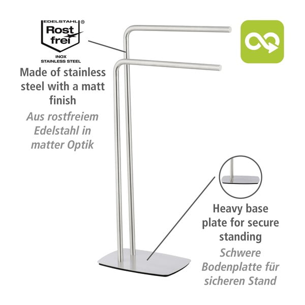 Nerūdijančio plieno rankšluosčių laikiklis Iria - Wenko-image-4