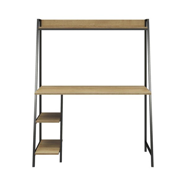 Sieninis rašomasis stalas iš ąžuolo 50x110 cm Bushwick – Novogratz