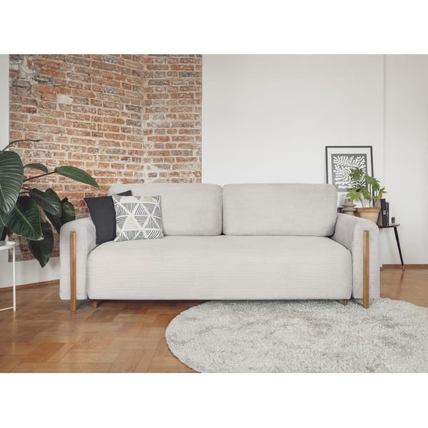 Smėlio spalvos iš kordinio velveto sulankstoma/su sandėliavimo vieta sofa 244 cm Arcadova – ELTAP-image-1
