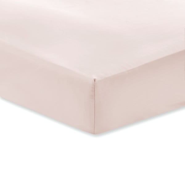 Rožinė medvilnės satino paklodė Bianca Classic 135 x 190 cm