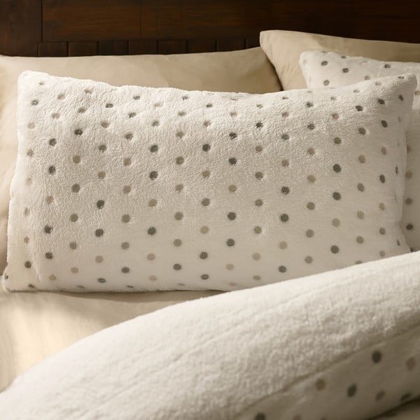 Kreminės spalvos iš mikropliušo viengulė patalynė 135x200 cm Cosy Spot – Catherine Lansfield-image-2