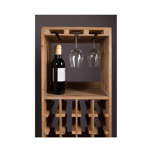Iš kėnio masyvo vyno spintelė rudos spalvos butelių skaičius 28, 43,5x118,5 cm Claude – Dutchbone-image-2