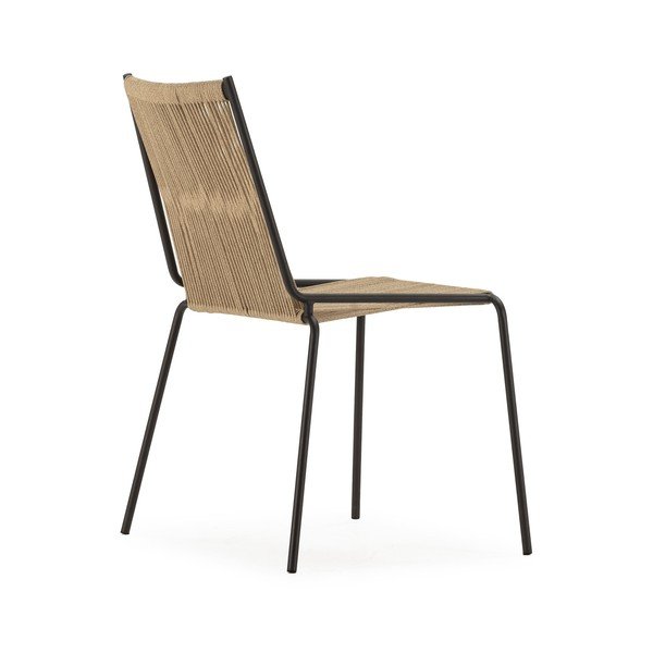 Smėlio spalvos iš metalo galima dėti viena ant kitos valgomojo kėdės 2 vnt. Emily – Marckeric-image-4