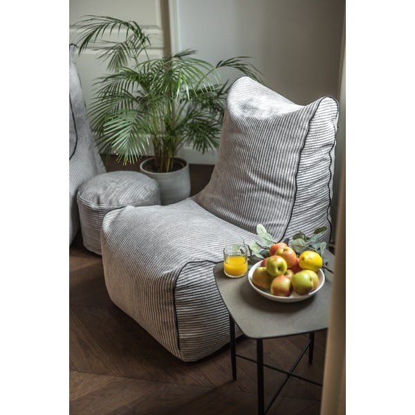 Violetinės spalvos iš kordinio velveto sėdmaišis Seat Lounge – SLOWDOWN-image-1