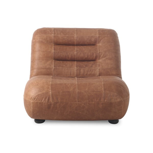 Konjako rudos spalvos iš odos krėslas Wyatt – Dutchbone-image-2