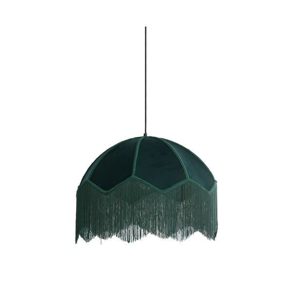 Kabantis šviestuvas smaragdinės spalvos ø 50 cm su tekstiliniu gaubtu Malacia – Light & Living