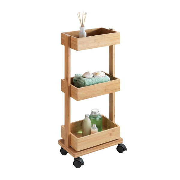 Trijų pakopų bambukinis vežimėlis Wenko Tortona-image-1