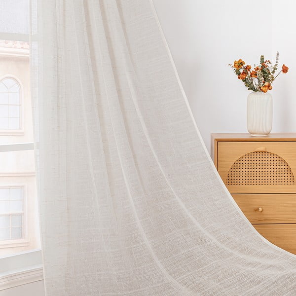 Kreminės spalvos užuolaida 140x250 cm Drimar – Restilo-image-3