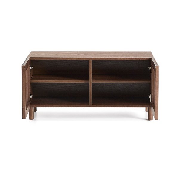 Tamsiai rudos spalvos spintelė batams iš uosio 98x50x43 cm Beyla – Kave Home-image-4