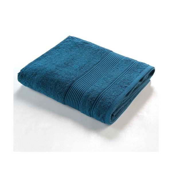 Iš frote audinio iš medvilnės vonios rankšluostis tamsiai mėlynos spalvos 90x150 cm Tendresse – douceur d'intérieur