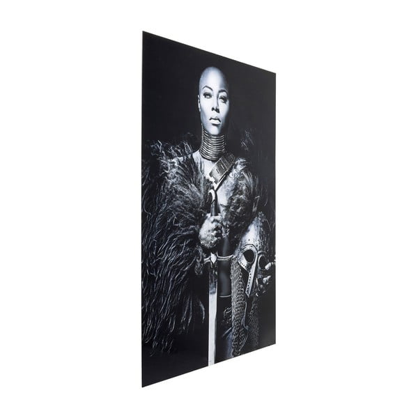 Juodai baltas glazūruotas paveikslas "Kare Design Lady Knight", 150 x 100 cm-image-3