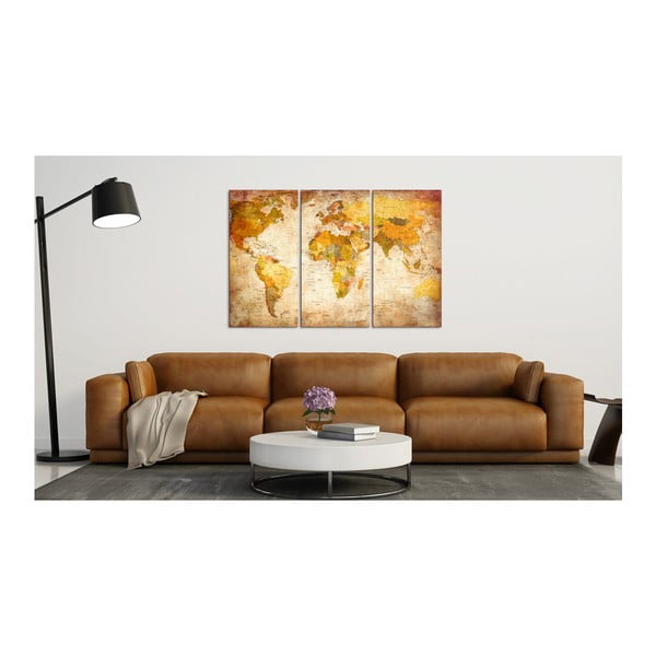 Bimago Antique Travel kelių dalių pasaulio žemėlapio lenta, 120 x 80 cm-image-2
