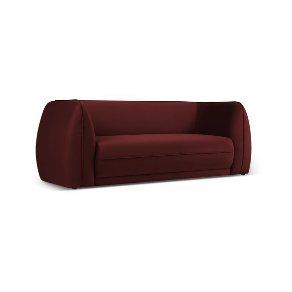 Sofa raudonos spalvos iš velveto 190 cm Lando – Micadoni Home-image-2