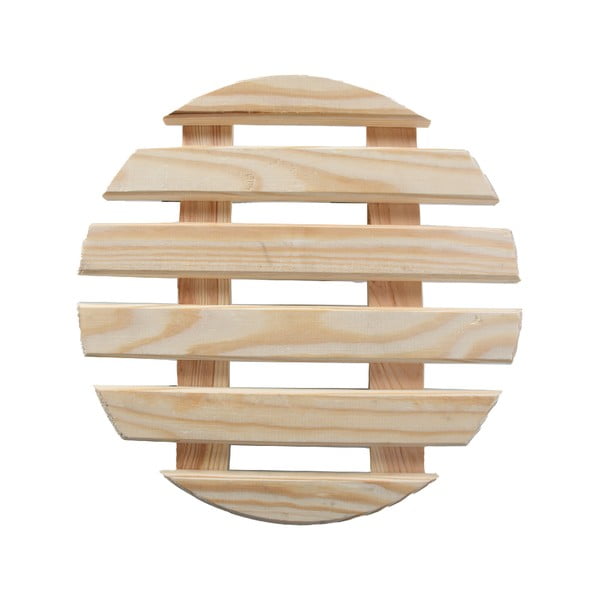 Iš medžio mobilus stovas gėlių vazonui ø 29 cm (aukštis 8 cm) Indoor – Esschert Design-image-3