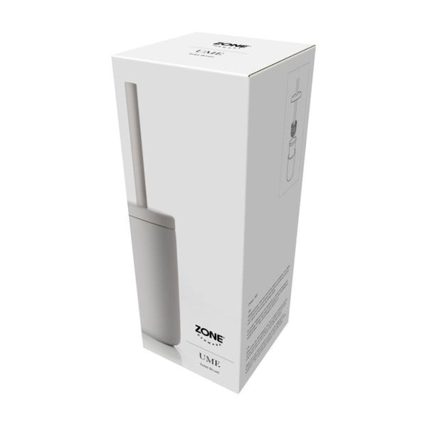 Šviesiai pilkos spalvos akmens masės tualeto šepetys Zone Soft Grey-image-2