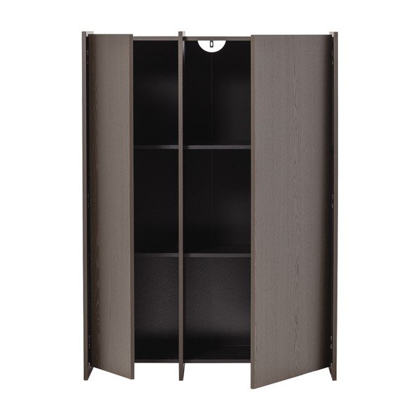 Tamsiai rudos spalvos spintelė iš uosio 102x140x44 cm Brock – WOOOD-image-4