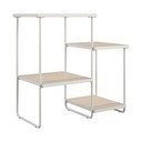 Konsolinis staliukas baltos spalvos/natūralios spalvos su uosio dekoro stalviršiu 35x67 cm Dante – Støraa