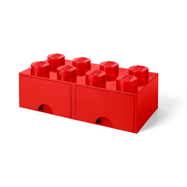 Raudona daiktadėžė su dviem stalčiais LEGO®-image-1