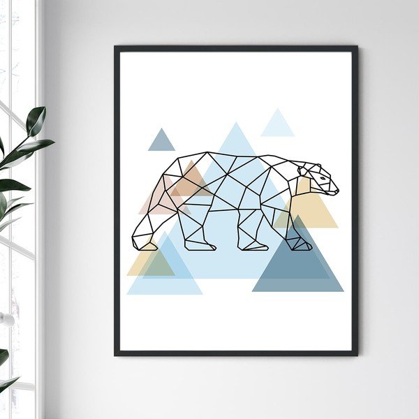 Sienų tapyba rėmuose Šiaurės Karolinos rėmas Bear II, 30 x 40 cm