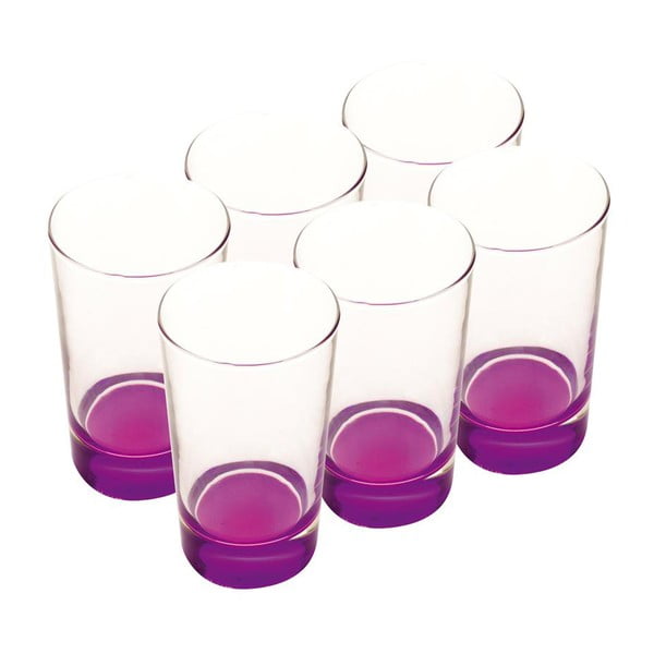 Stiklainių rinkinys, 460 ml, violetinės spalvos