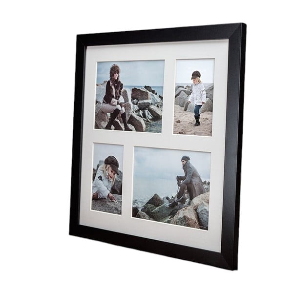 Juodas rėmelis 4 nuotraukoms Styler Narvik, 39 x 39 cm