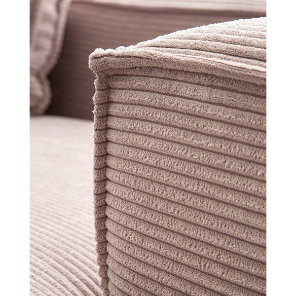 Šviesiai rožinė velvetinė kampinė sofa (kairysis kampas) Blok - Kave Home-image-1