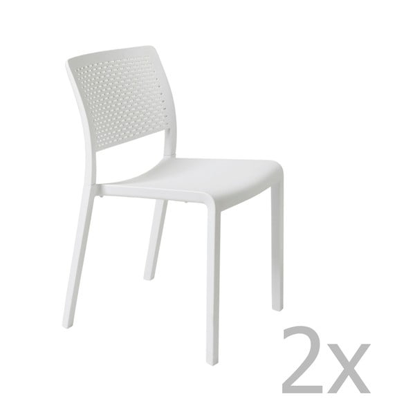 2 baltų sodo kėdžių rinkinys "Resol Trama Simple