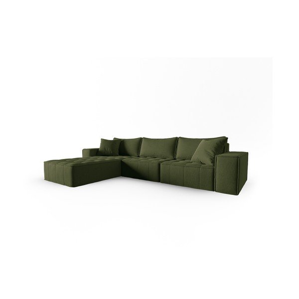 Kampinė sofa žalios spalvos (su kairiuoju kampu) Mike – Micadoni Home-image-2