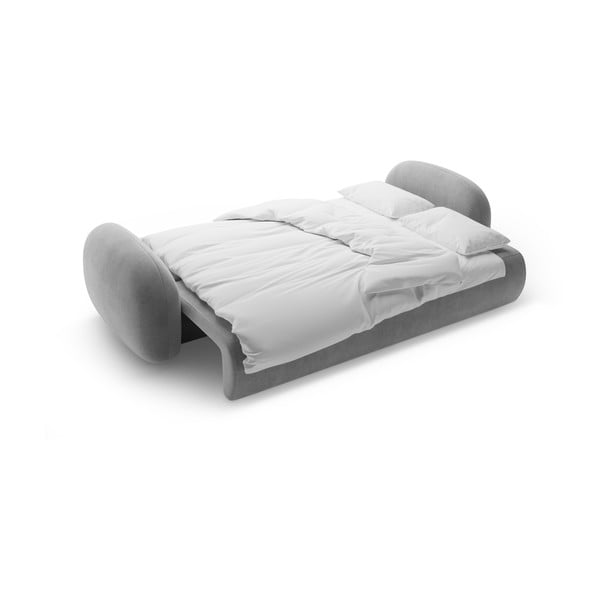 Tamsiai pilkos spalvos iš velveto sulankstoma/su sandėliavimo vieta sofa 262 cm Tonale – Cosmopolitan Design-image-4
