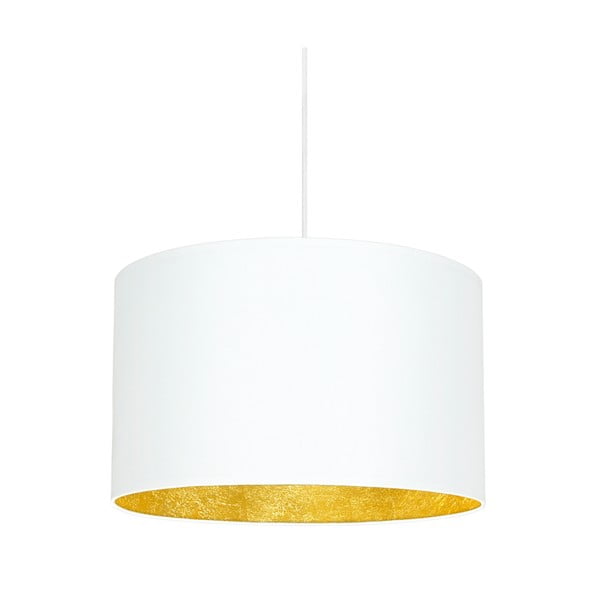 Baltas lubinis šviestuvas su aukso spalvos vidumi Sotto Luce Mika, ⌀ 40 cm
