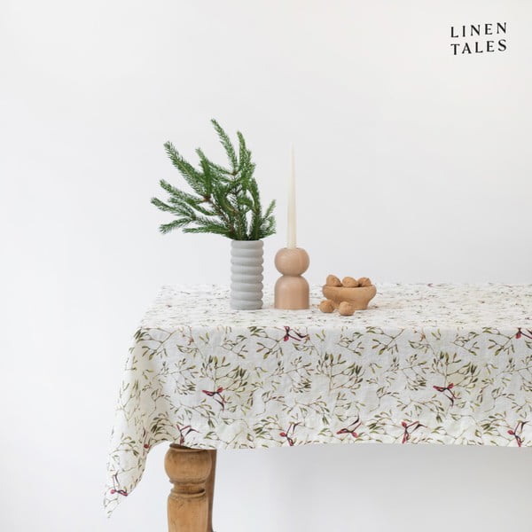 Staltiesė iš lino su Kalėdų motyvu 140x300 cm – Linen Tales
