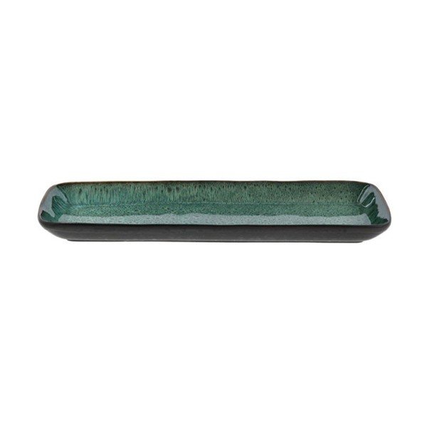 Iš keramikos padėklas serviravimo padėklas 14x38 cm Gastro Green/Black – Bitz