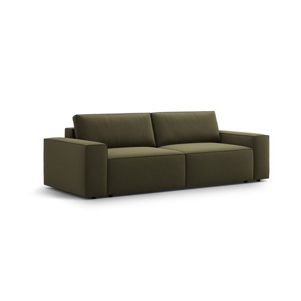 Žalios spalvos iš velveto sulankstoma/su sandėliavimo vieta sofa 247 cm Jodie – Micadoni -image-2