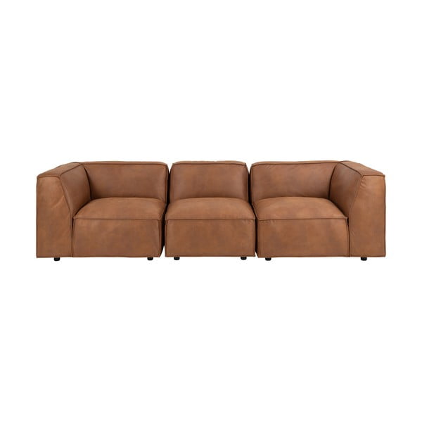 Sofa konjako rudos spalvos iš dirbtinės odos 282 cm Fairfield Kentucky – Bonami Selection