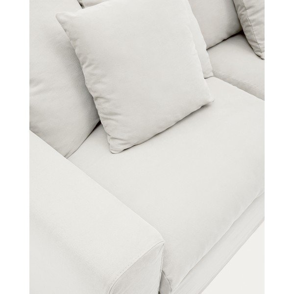 Baldų apmušalas baltos spalvos 240 cm Nora – Kave Home-image-4