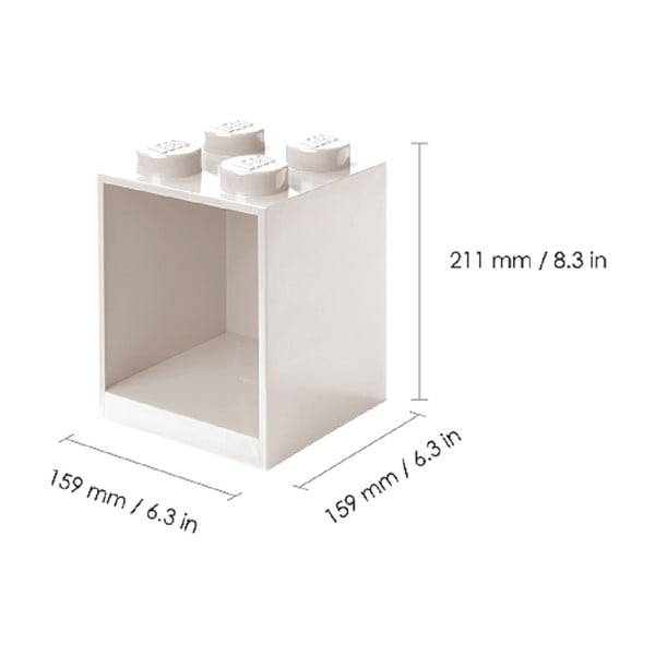 2 vaikiškų raudonų sieninių lentynų rinkinys LEGO® Brick-image-3