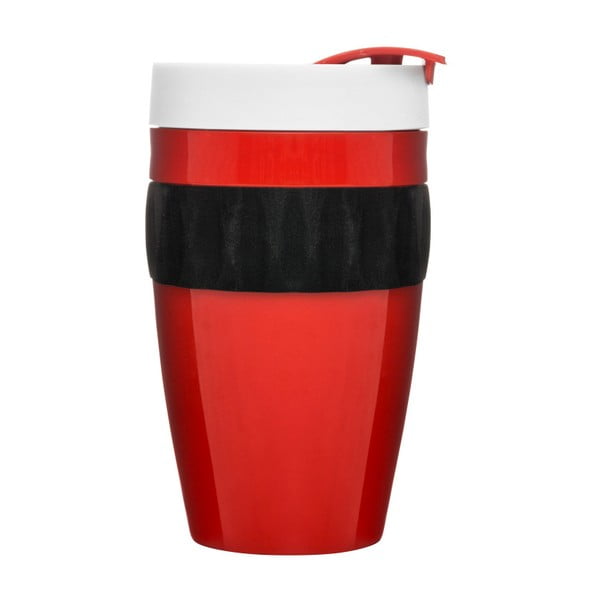 Raudonai juodas "Sagaform To Go" puodelis, 400 ml