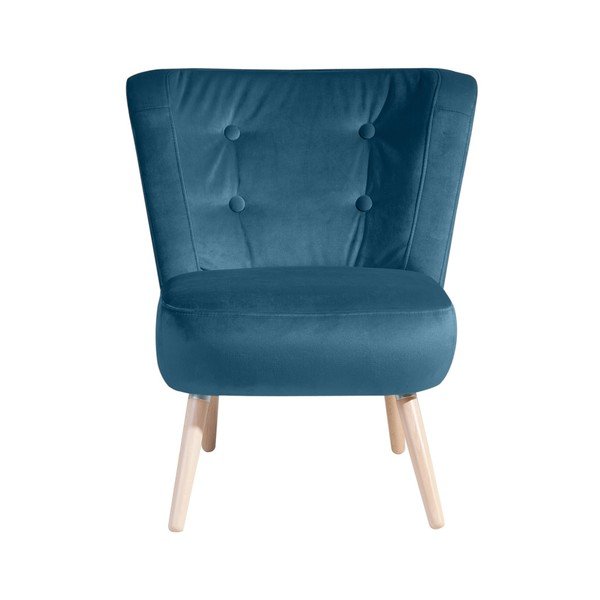 "Max Winzer Neele Velvet" mėlynas fotelis-image-1